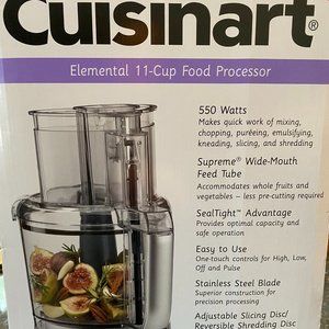 NEW Cuisinart Elemental 11-Cup Food Processor. Model FP-11SV.